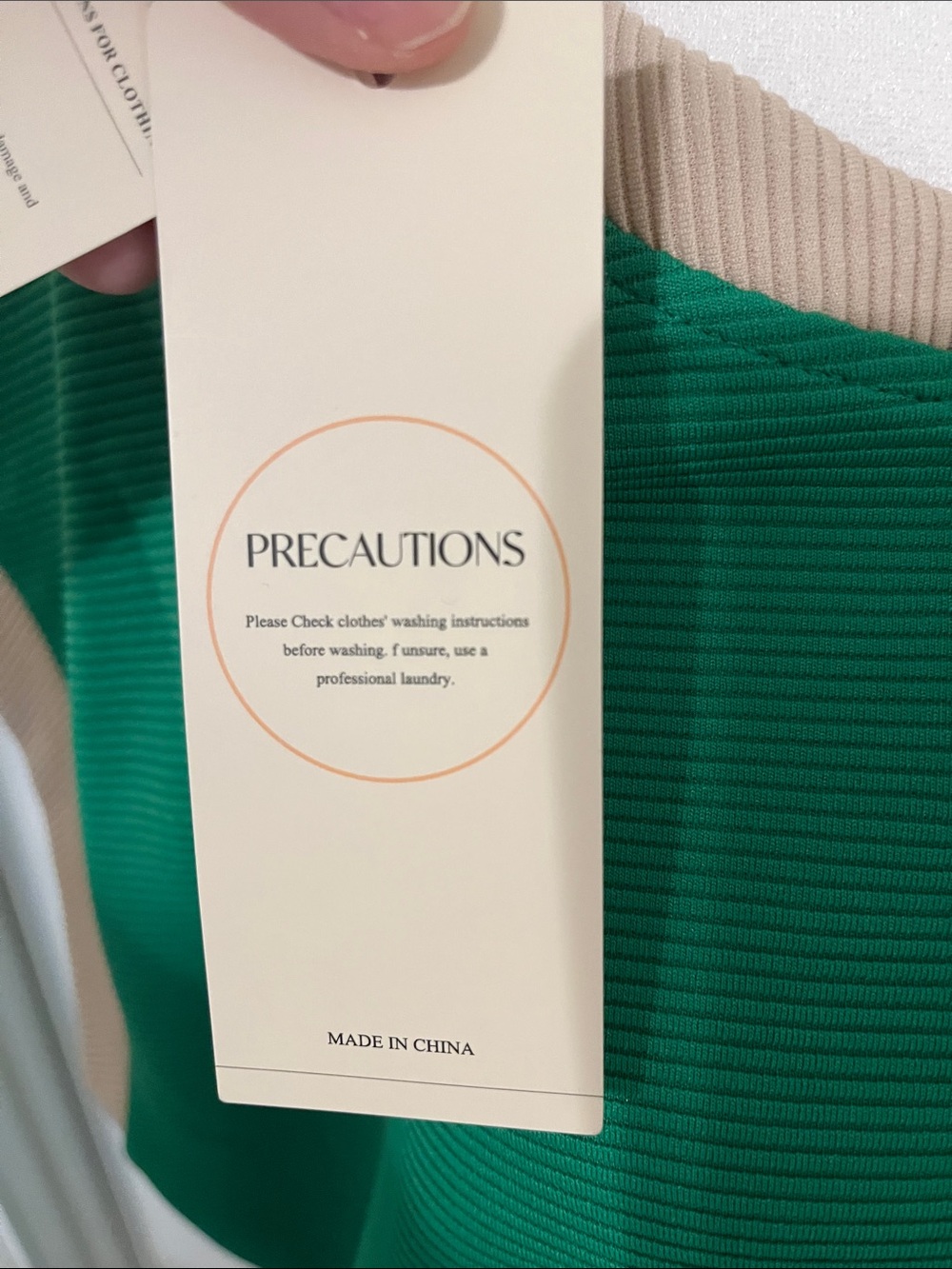 Green Shift Dress with Cream Trim — Womens 2XL Dress - Picture 3 of 8